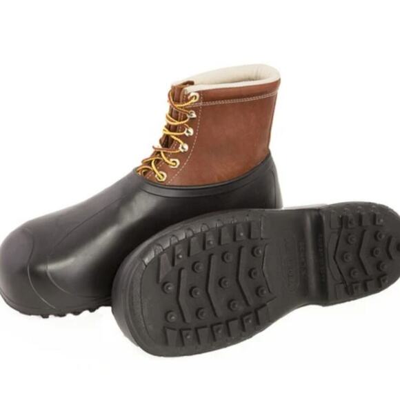 Tingley Winter-Tuff Studded Rubber Overshoes Hi-Top Ice Traction Boots - Picture 1 of 8